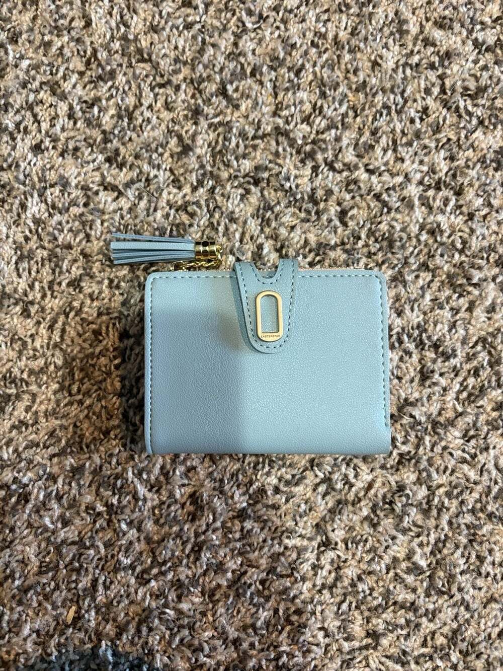 EASTERSTAR Bifold Small Wallet Blue Pink Leather
